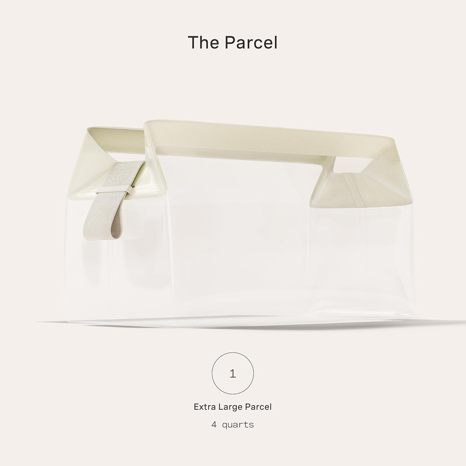 Cadence Parcel - Clear Kit with Magnetic Closure - Durable and Leak-Resistant Travel Toiletry Kit - Modular Design - Hygiene Bag for Travel Essentials - 4 Qt - Pebble