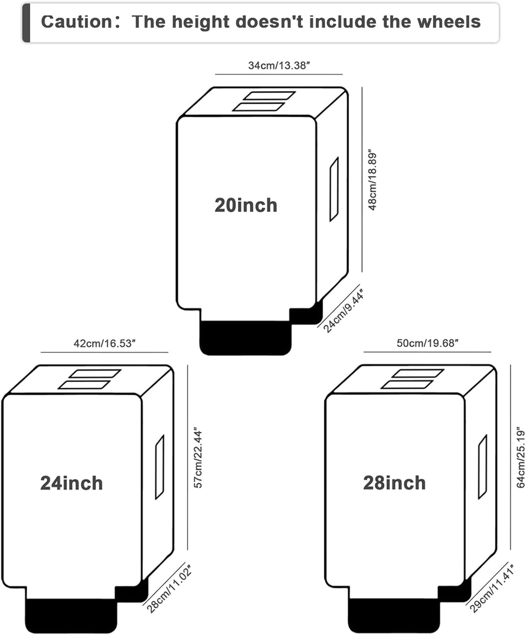 3 PCS PVC Luggage Protector Covers for TSA Approved 20/24/28 Inch Clear Suitcase Cover Protector Transparent Luggage Protective Cover Set