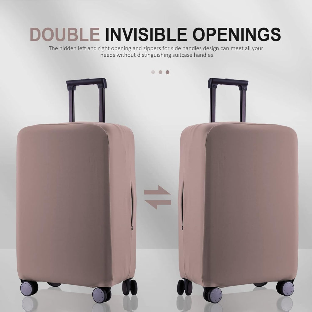 Travel Luggage Cover - Scratch-Resistant Fit 19-31 Inch Suitcase Protector, Khaki, SX(22-23 inch)