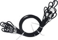10 pcs 20 inch (50cm) 3mm Thickness Stainless Steel Wire Cable with Loops Vinyl Cover Coated Short Rope Lanyard Lock Safety Tether Chains, Black
