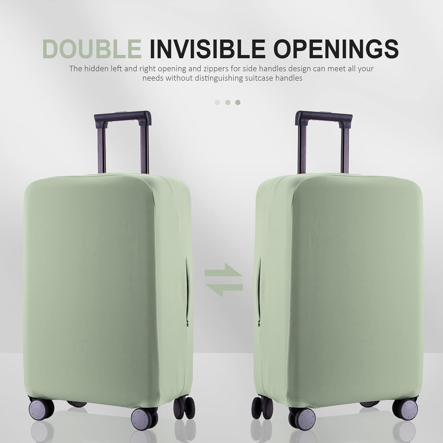 Travel Luggage Cover Suitcase Protector Scratch-Resistant Fit 19-31 Inch Suitcase, Not Included Suitcase (Cyan, XL(28-29 inch))