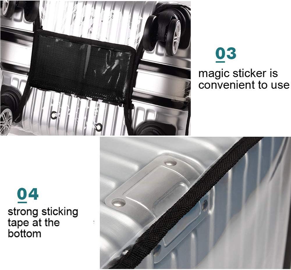 30 Inch PVC Luggage Protector Cover for TSA Approved Clear Suitcase Protector 30-31 Inch Transparent Luggage Protective Cover Case Suitable for 30"-31"