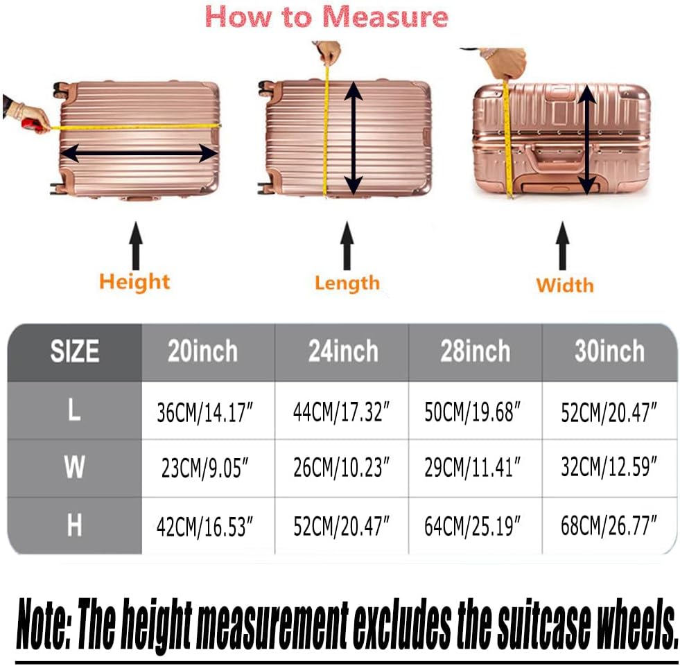 20 Inch Clear PVC Luggage Cover Protectors Suitcase Covers for Luggage Thickened suitcase protective cover for Wheeled Suitcase Suitable for 20"