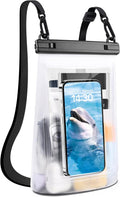 1.2L Waterproof Phone Pouch for iPhone 16 15 14 11 Pro Max & Galaxy S24 S21 - Floating Large Capacity Dry Bag Stores Sunscreen, Sunglasses - Oversized Waterproof Bag for Beach, Swimming, Kayaking