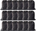 Extra Large Laundry Bag 18 Pack, Travel Laundry Bags with Drawstring Closure, 30"x40", for college, dorm, apartment dwellers (18Pcs Black)