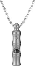 KeyUnity Titanium Emergency Whistle with Metal Lanyard, 120dB+, One-Piece Outdoor Survival Whistle, Ultra-Light, Rustproof