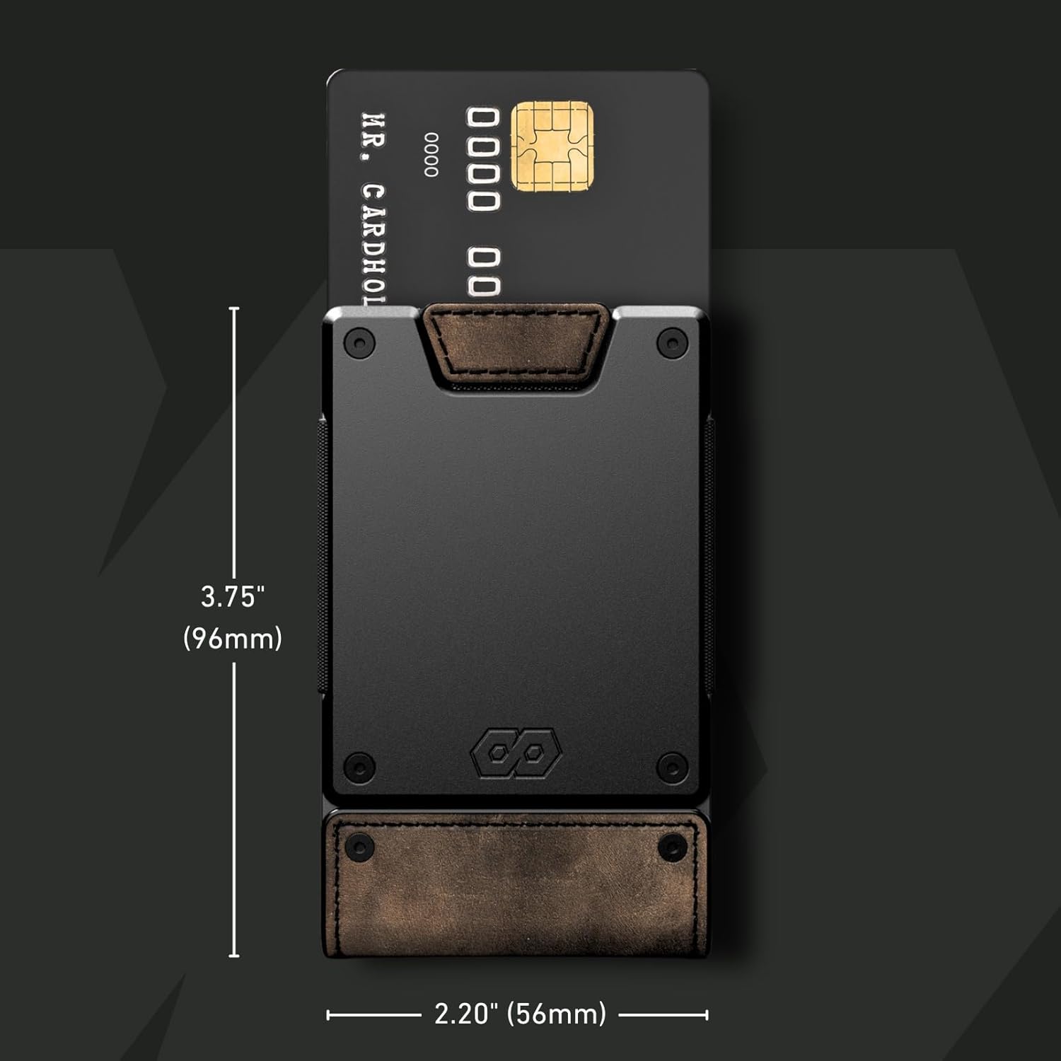 PROOF Wallet | Slim Minimalist Wallets for Men | Leather & Metal | RFID Wallet | Front/Back Pocket | Gift Box | Veteran Owned