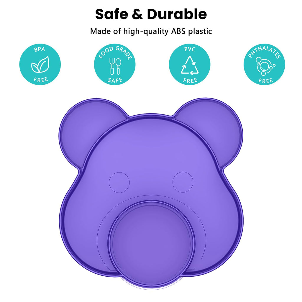 BlueOrigin Car Seat Snack Tray - Travel Tray for Kids Car Seat, Stroller, Booster and Anywhere with a Cup Holder, Toddler Road Trip Essentials Food Plate for Snacks, Toys, Entertainment (Purple)