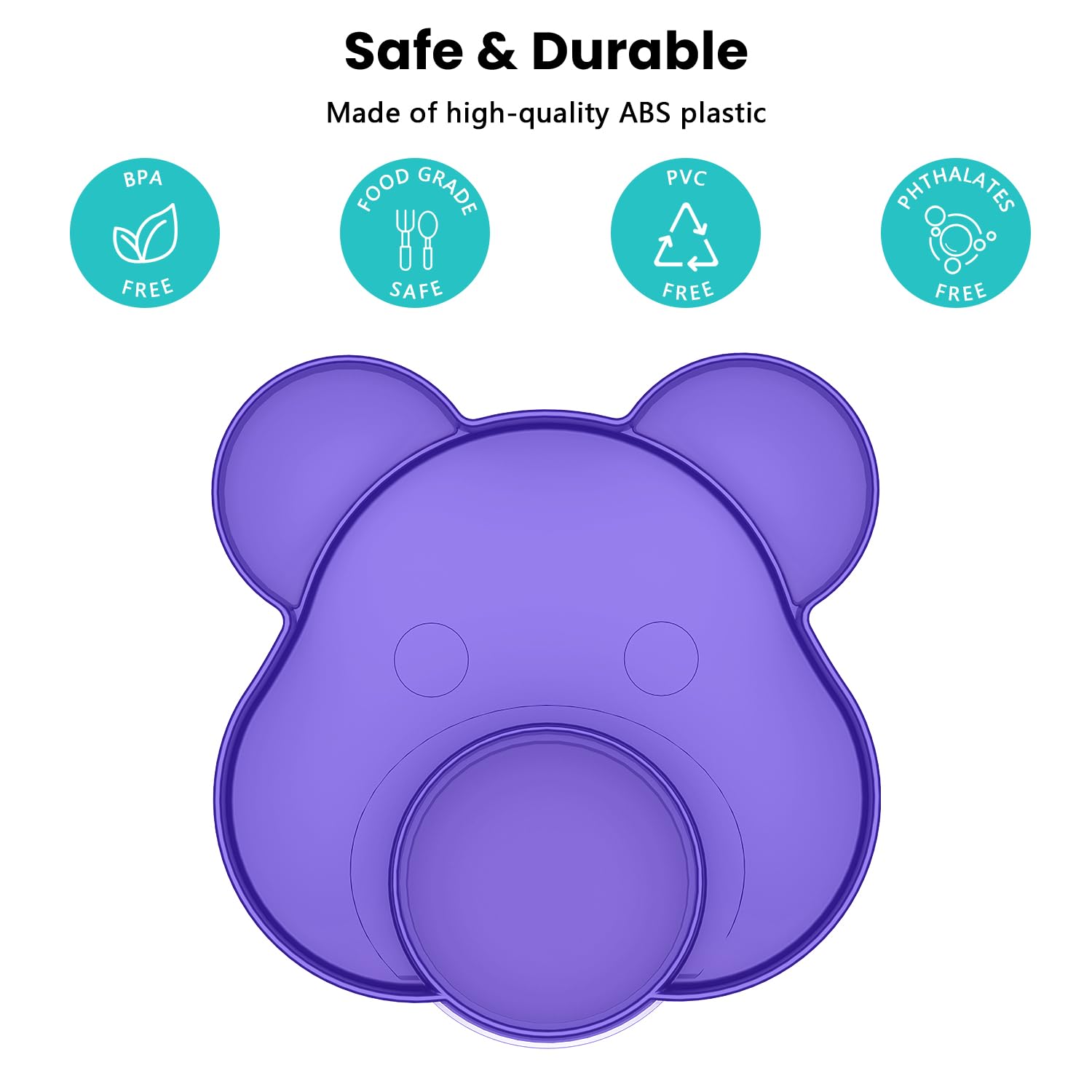 BlueOrigin Car Seat Snack Tray - Travel Tray for Kids Car Seat, Stroller, Booster and Anywhere with a Cup Holder, Toddler Road Trip Essentials Food Plate for Snacks, Toys, Entertainment (Purple)