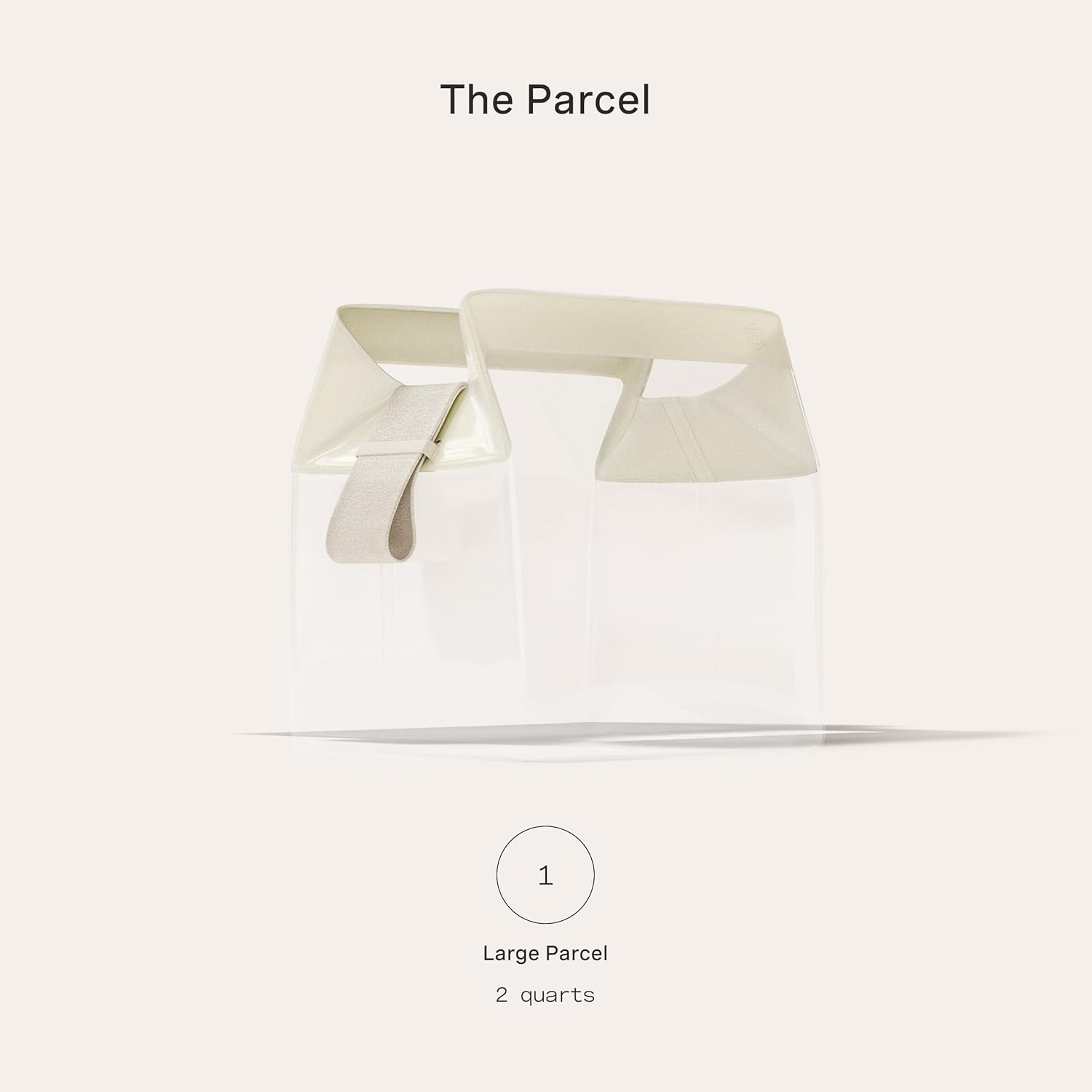 Cadence Parcel - Clear Kit with Magnetic Closure - Durable and Leak-Resistant Travel Toiletry Kit - Modular Design - Hygiene Bag for Travel Essentials - 2 Qt - Pebble