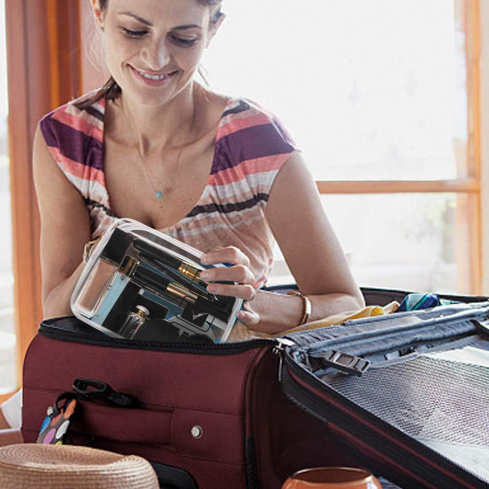 ANRUI Makeup Bags Clear Cosmetic Bag for Women Small Makeup Pouch for Girls/Kids Travel Toiletries Organizer Bags Waterproof Travel Liquids Storage Bags