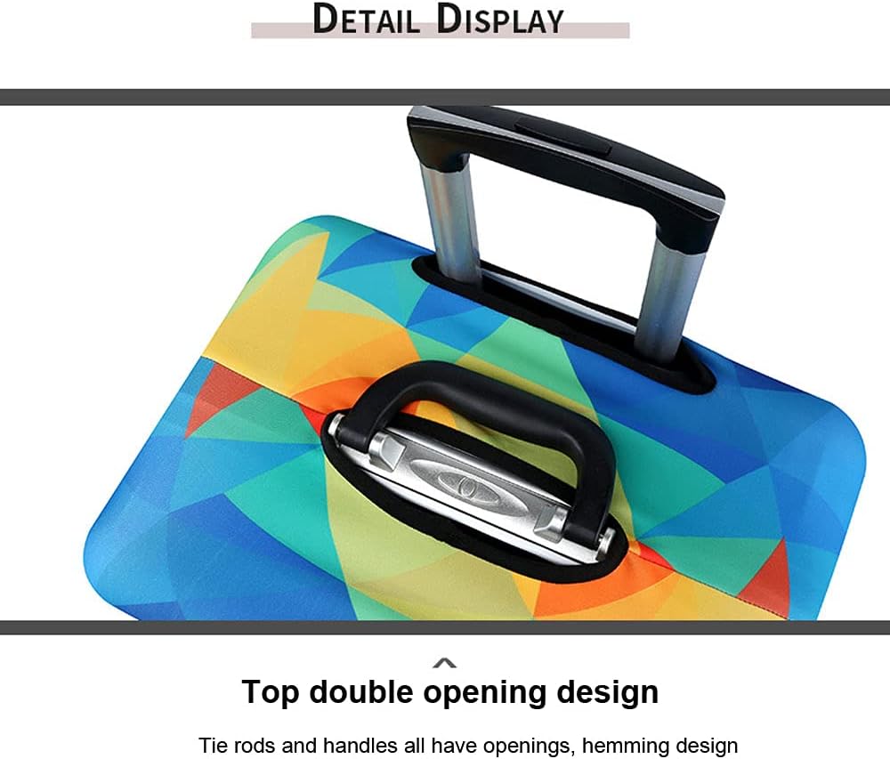 MosaiRudo Thicker Luggage Cover Elastic Suitcase Cover Protector Fits 18-32 Inch Suitcase Travel Accessories (Colorful, XL)