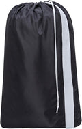 HOMEST XL Nylon Laundry Bag with Strap, Large Dirty Garments Organizer, Easy Fit a Hamper or Clothing Basket, Can Carry Up to 4 Loads of Clothes, Black