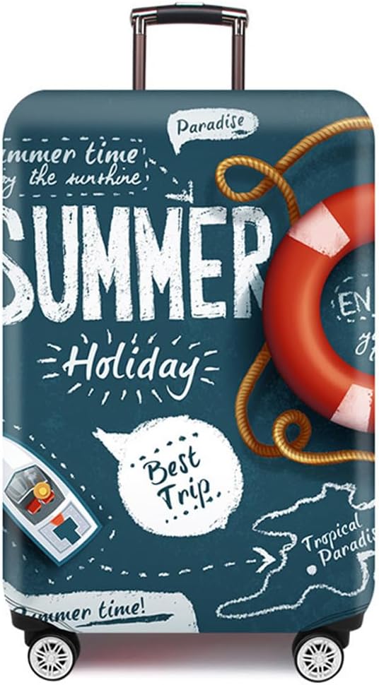 MosaiRudo Thicker Luggage Cover Elastic Suitcase Cover Protector Fits 18-32 Inch Suitcase Travel Accessories (TKM0095, S)