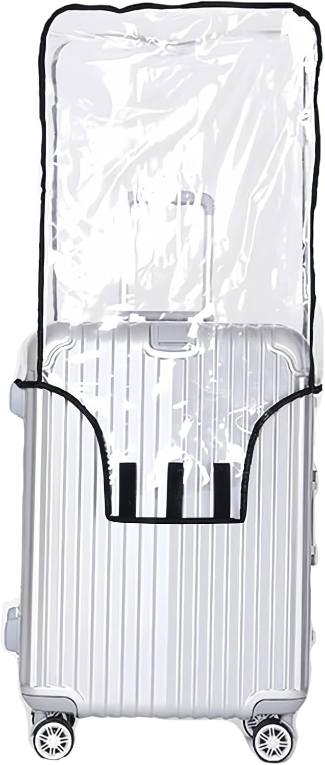 JenKin Luggage Protector Suitcase Cover PVC Waterproof Travel Suitcase Fits Most 20" to 30" (22" (15.0" L x 10.2" W x 21.7" H))