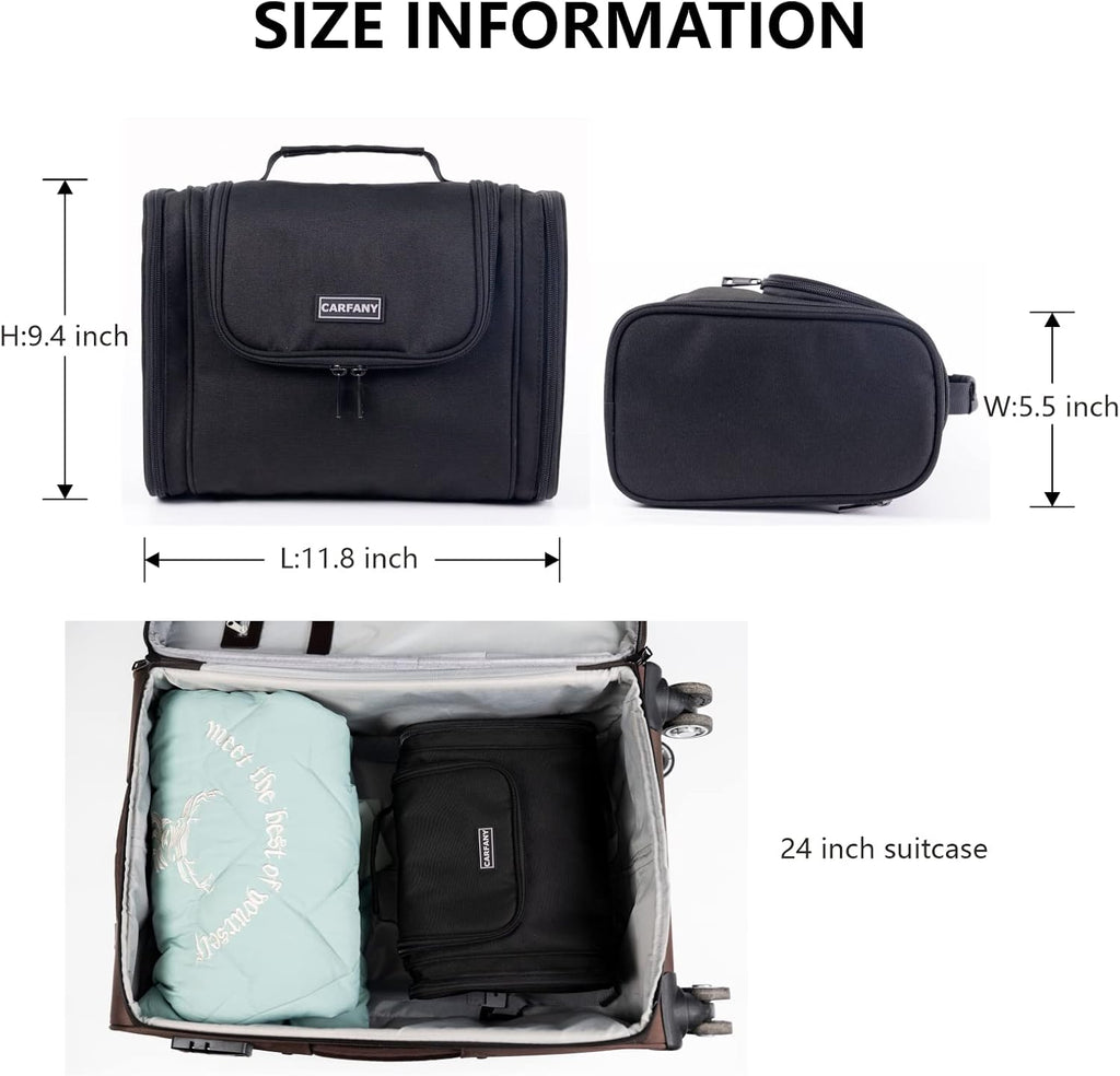 Hanging Toiletry Bag For Women And Men Large Travel Cosmetic Makeup Bags Organizer Water Resistant Shower Bag