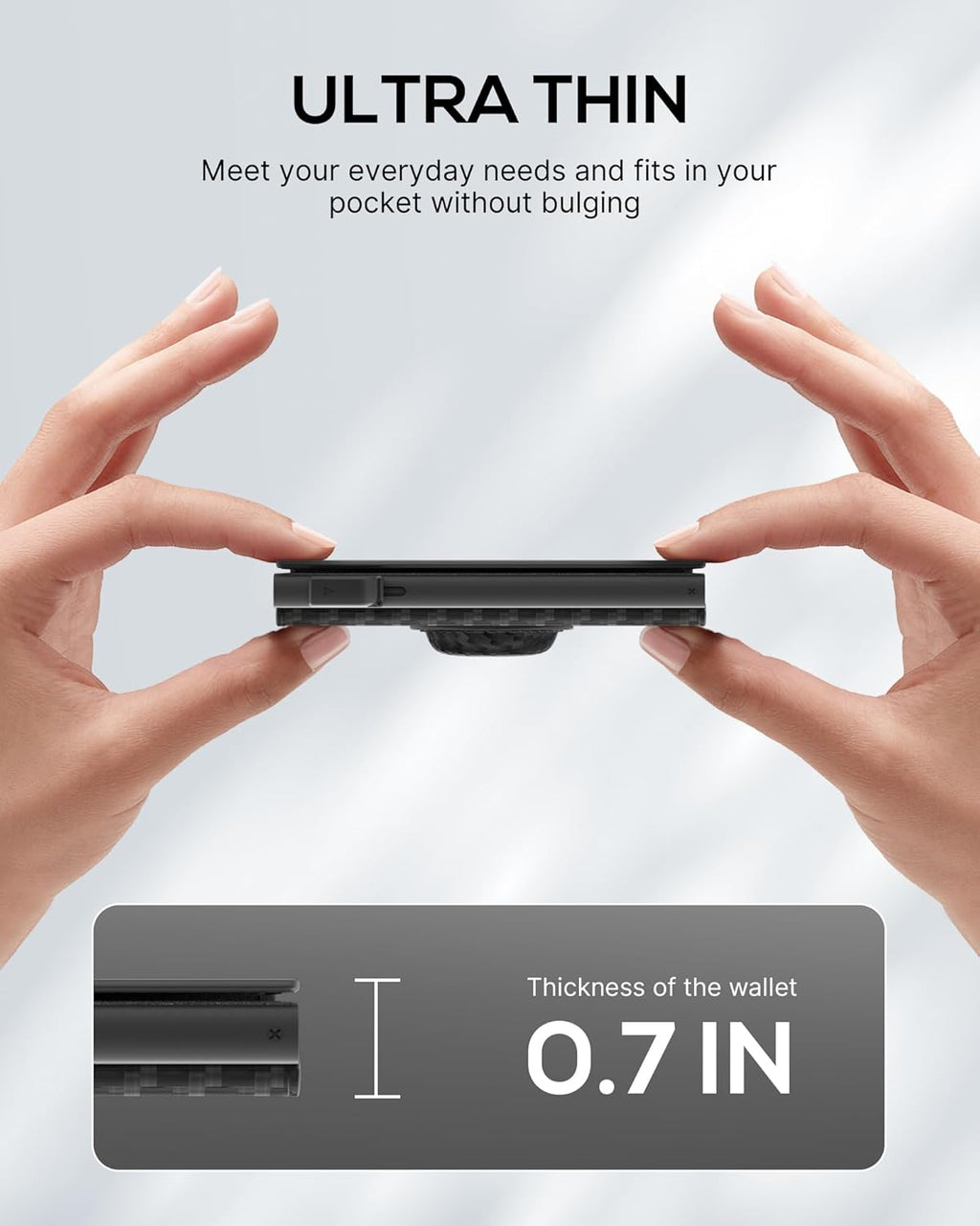 Mens Wallet Card Holder for AirTag: Smart Wallet Compatible with Apple Air Tag, Pop Up Card Case, Top Grain Leather, RFID Blocking, Slim, Minimalist, 9-14 Card Capacity | ID Window | Cash Slot