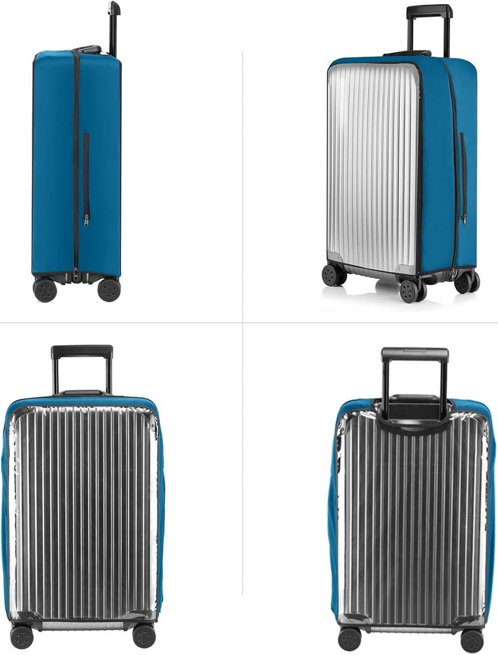Transparent PVC Suitcase Cover, No Disassembly Required Clear Luggage Protector Suitcase Cover