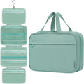 Toiletry Bag For women,Portable Hanging Organizer,4 Leakproof Compartment for full-sized Conditioner, Brushes Set, Makeup Accessories,Visible and easy to access.M-mint