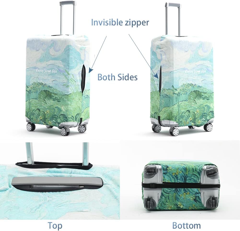 Travelkin Luggage Covers For Suitcase Tsa Approved,Suitcase Cover Protector Fit 18-32 Inch Luggage (Spring, M)