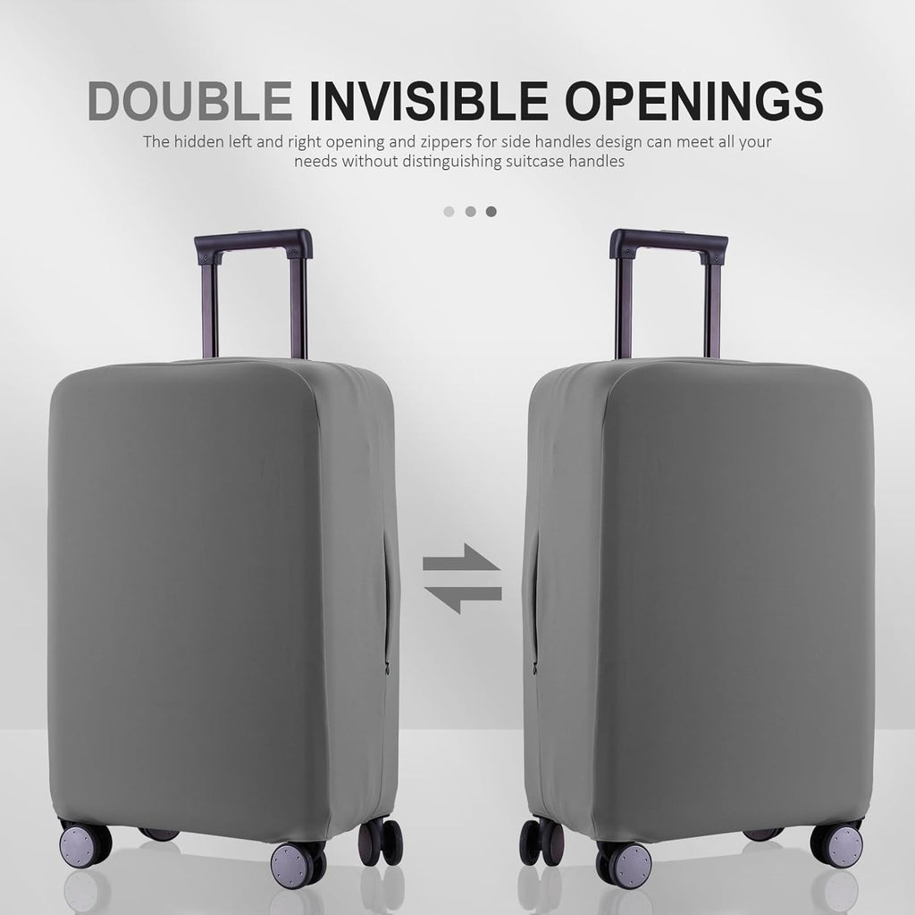 Travel Luggage Cover Suitcase Protector Scratch-Resistant Fit 19-31 Inch Suitcase, Not Included Suitcase (Slate Gray, SX(22-23 inch))