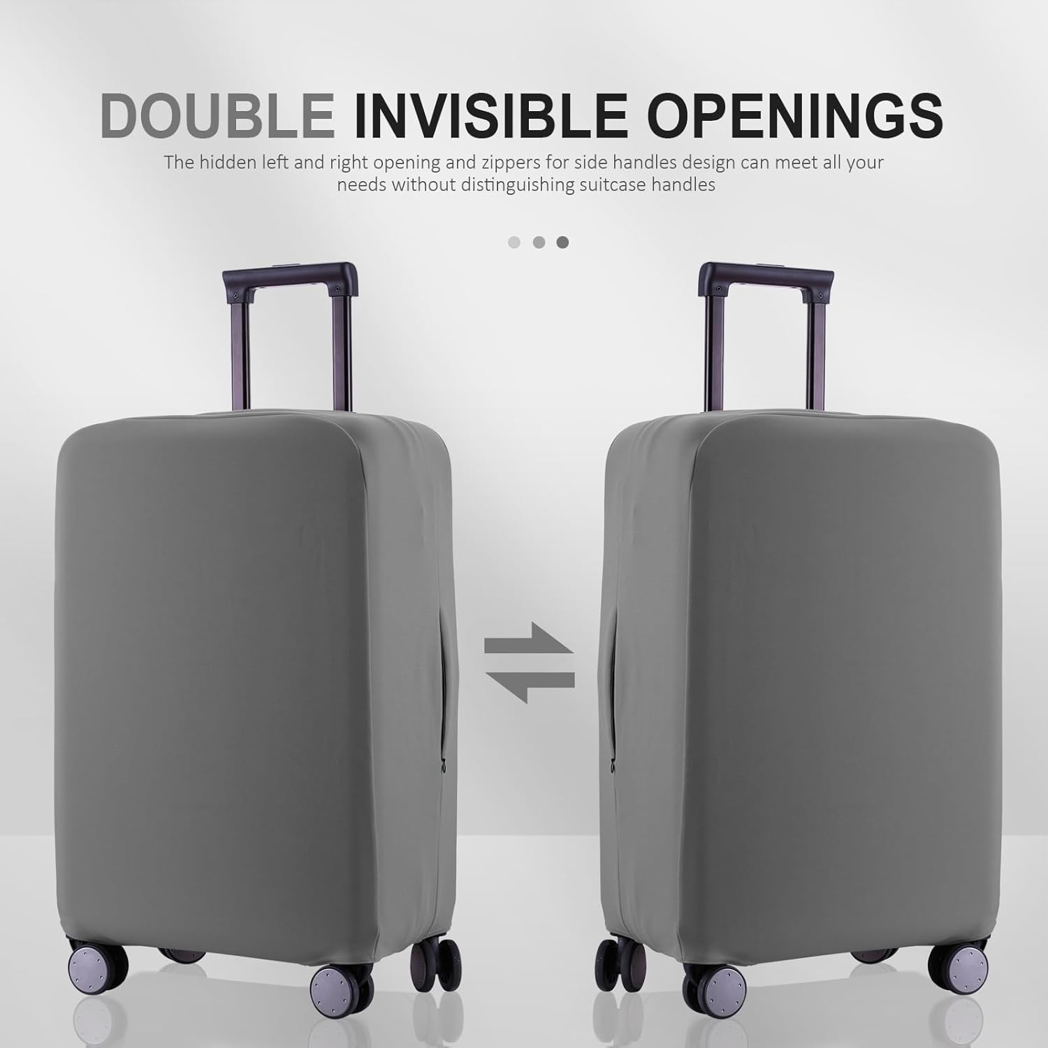 Travel Luggage Cover Suitcase Protector Scratch-Resistant Fit 19-31 Inch Suitcase, Not Included Suitcase (Slate Gray, SX(22-23 inch))