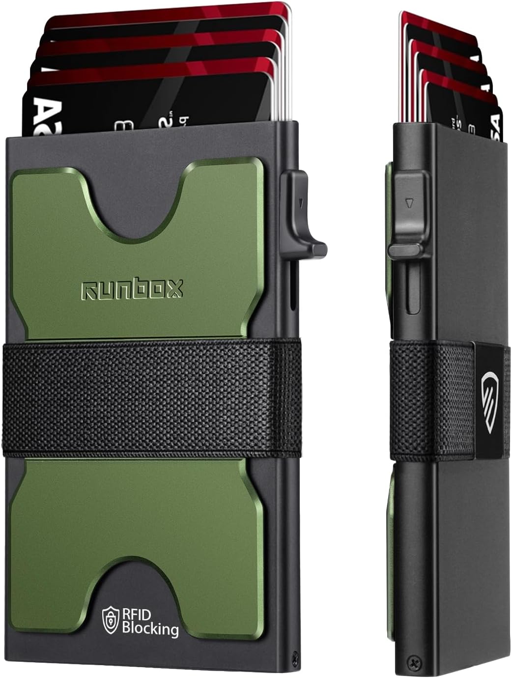 Mens Business Card Holder, Slim Card Wallet for Men and Women, Minimalist RFID Blocking Wallet with Pop-Up Function, Thin Design, Metal Cases Holds 6+6 Cards, Gifts for Men, Men's Accessories