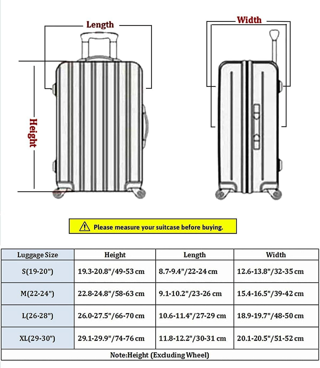 7-Mi Travel Luggage Cover Elastic Sleeve 19"-20" Anti-Scratch Suitcase Protector Cover Size S, Bohemia