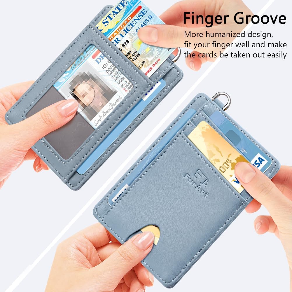 FurArt Slim Minimalist Wallet, Front Pocket Wallets, RFID Blocking, Credit Card Holder for Men & Women