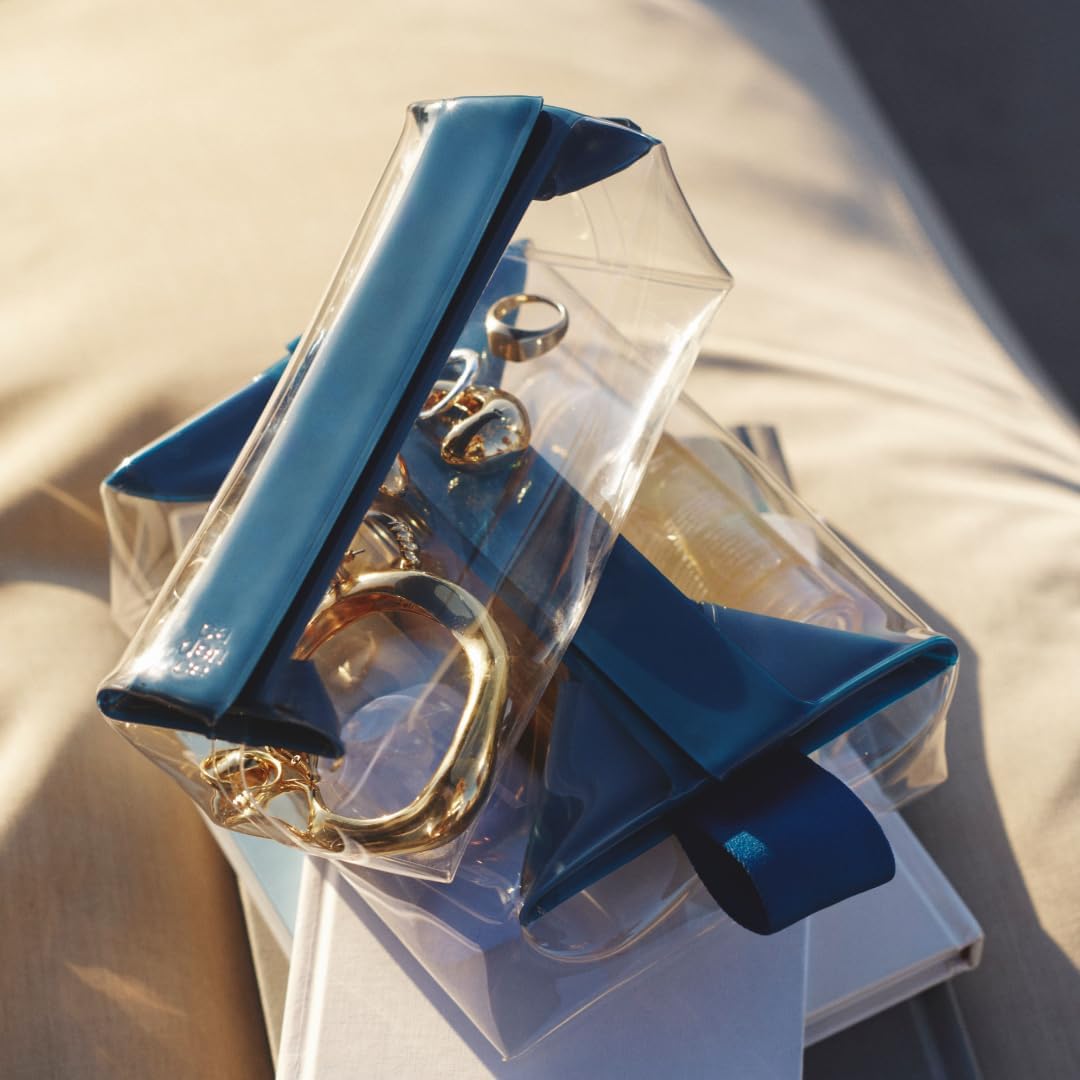 Cadence Parcel - Clear Kit with Magnetic Closure - Durable and Leak-Resistant Travel Toiletry Kit - TSA-Compliant & Modular Design - Hygiene Bag for Travel Essentials - .5 Qt - Rose