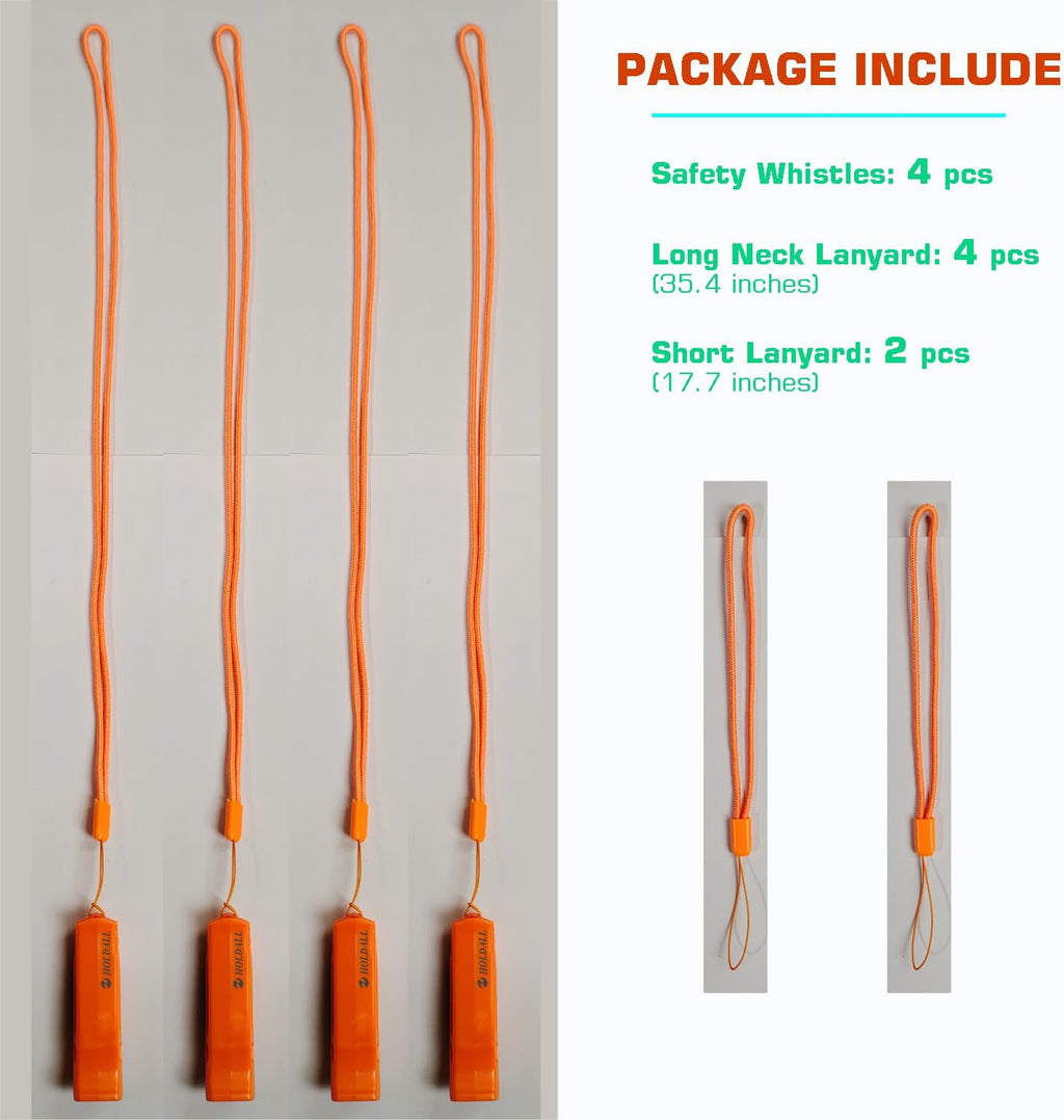 Emergency Safety Whistle with Lanyard, Loud Pea-Less Survival Whistles for Boating Kayaking Life Vest Paddle Board Rescue Signaling.