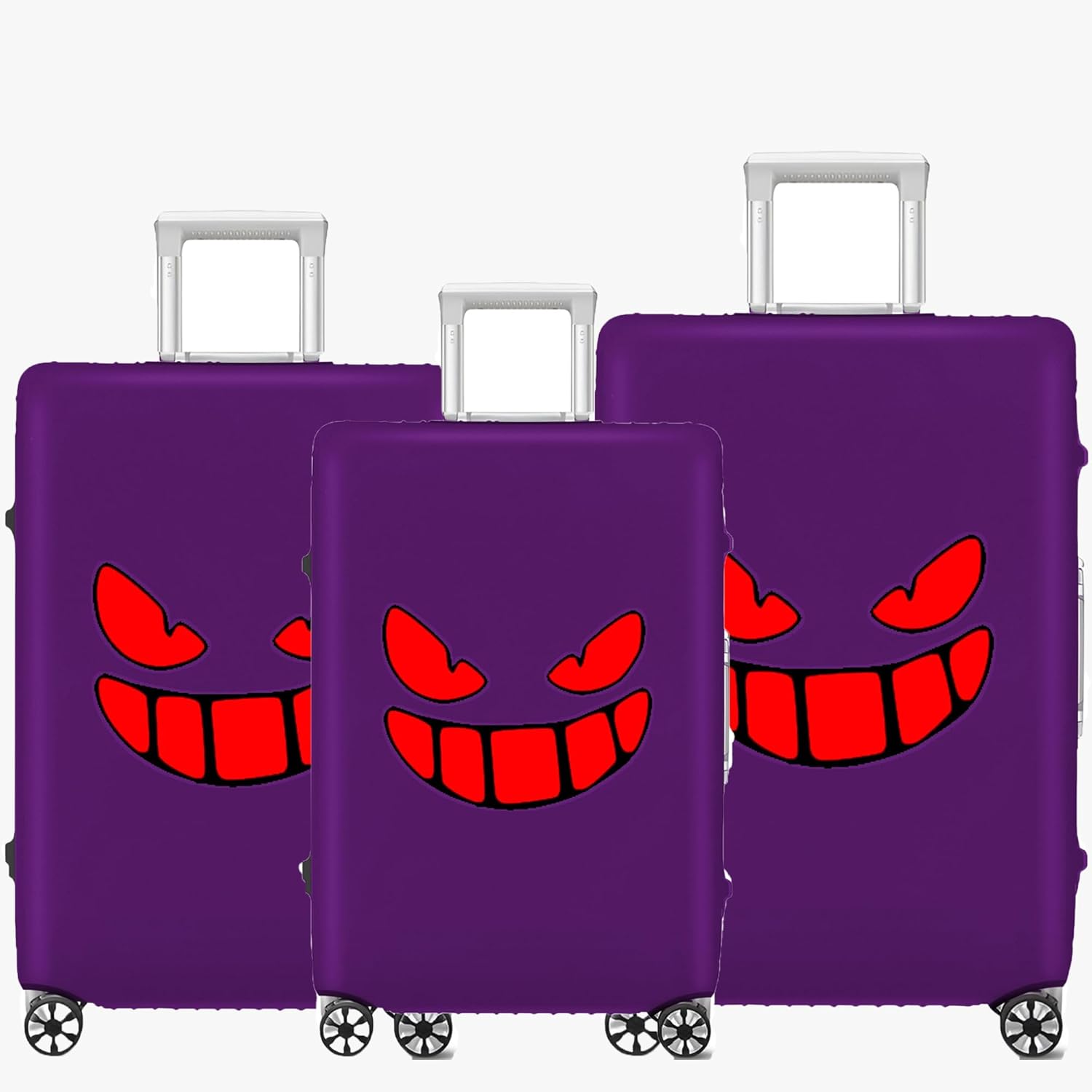 Travel Luggage Cover Thicker Spandex Suitcase Protector Elastic Washable Baggage Covers (S/M/L (for 19-28 inch luggage), Purple Eye)
