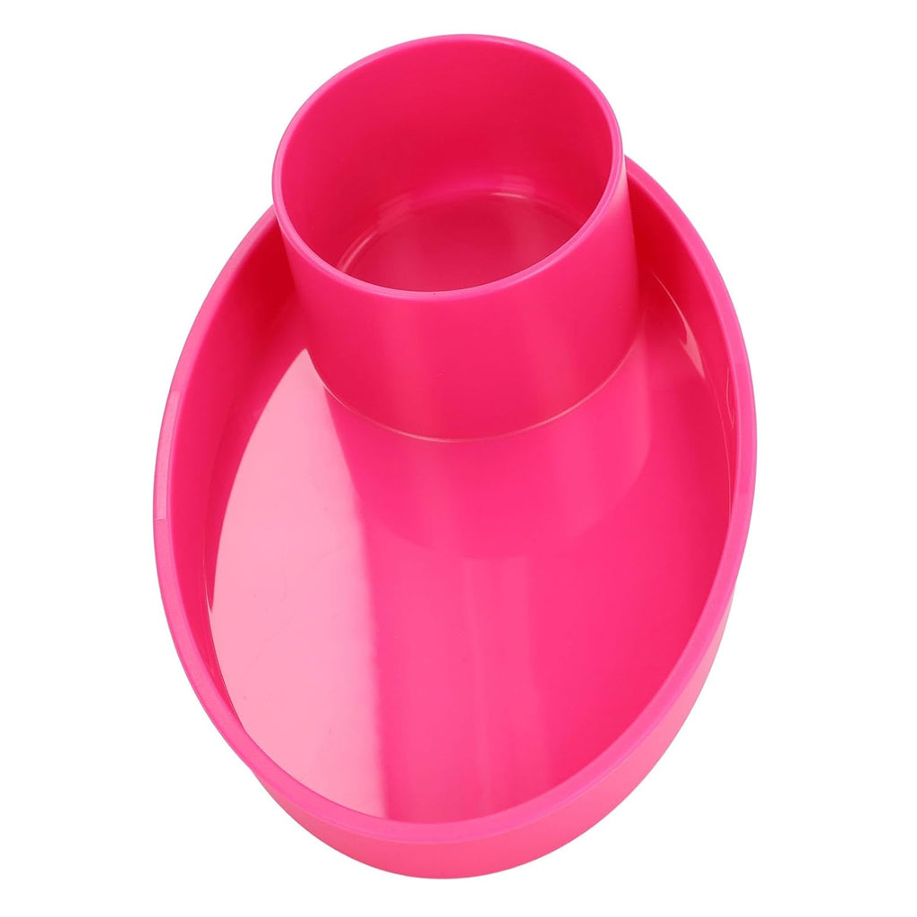 Snack Tray for Kids Car Seat with Secure and Sturdy Design, Versatile Usage, Compact and Portable Design, Easily Attachable, Cup Holder (Roseate)