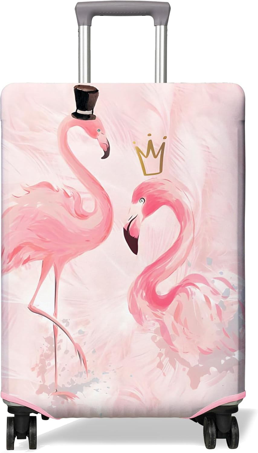 Travel Luggage Cover Suitcase Protector Fits 18-32 Inch Wheel Covers PatternedTravel Related Items Flower Luggage Protector Elastic M