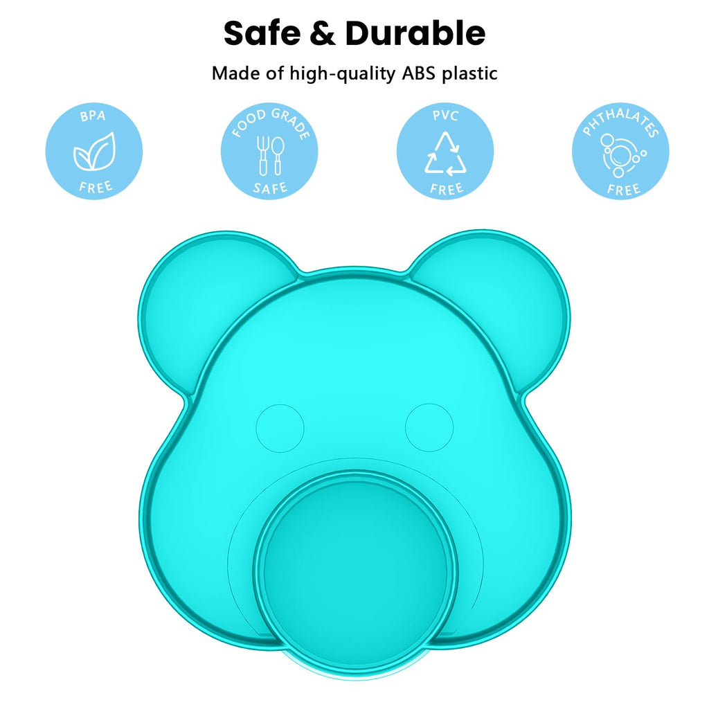 BlueOrigin Car Seat Snack Tray - Travel Tray for Kids Car Seat, Stroller, Booster and Anywhere with a Cup Holder, Toddler Road Trip Essentials Food Plate for Snacks, Toys, Entertainment (Teal)