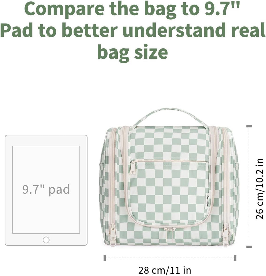 Narwey Hanging Toiletry Bag for Women Travel Makeup Bag Organizer Toiletries Bag for Cosmetics Essentials Accessories