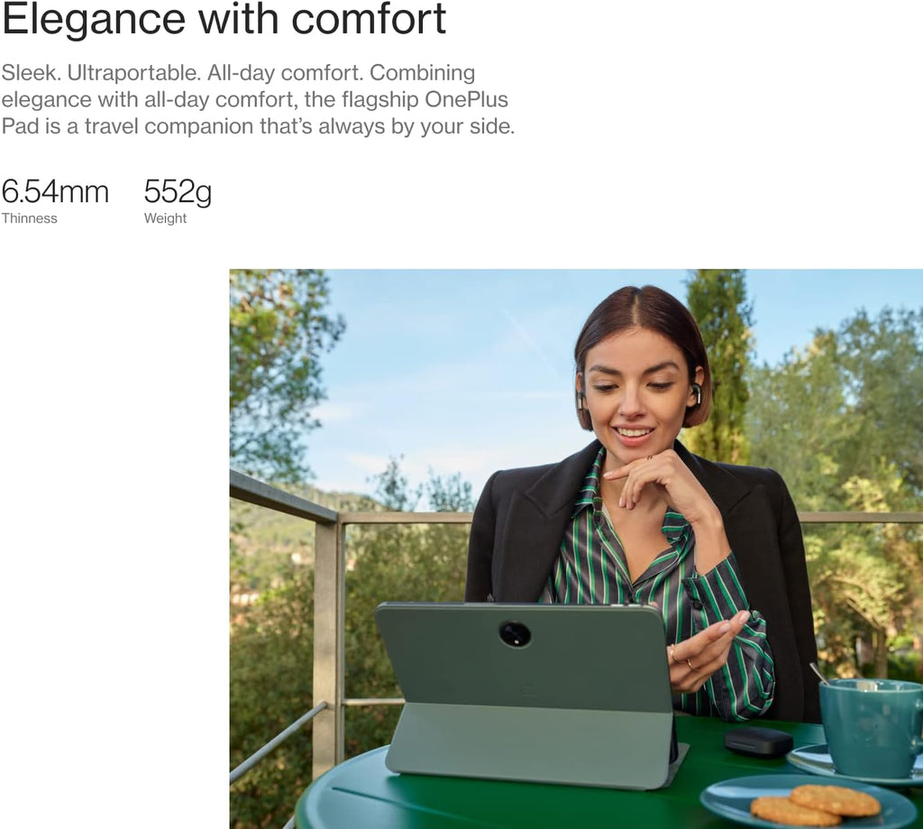 OnePlus Pad 11.61" LCD Display, 8GB RAM,128GB Storage, MediaTek Dimensity 9000, Android 13.1, 144HZ Refresh Rate, Dolby Vision Atmos, Wi-Fi with Cellular Data Sharing Tablet