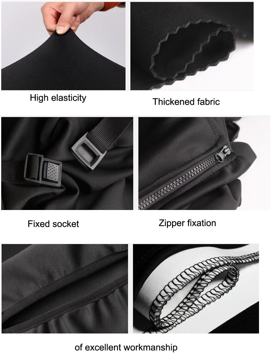 MosaiRudo Thicker Luggage Cover Elastic Suitcase Cover Protector Fits 18-32 Inch Suitcase Travel Accessories (Black, XL)