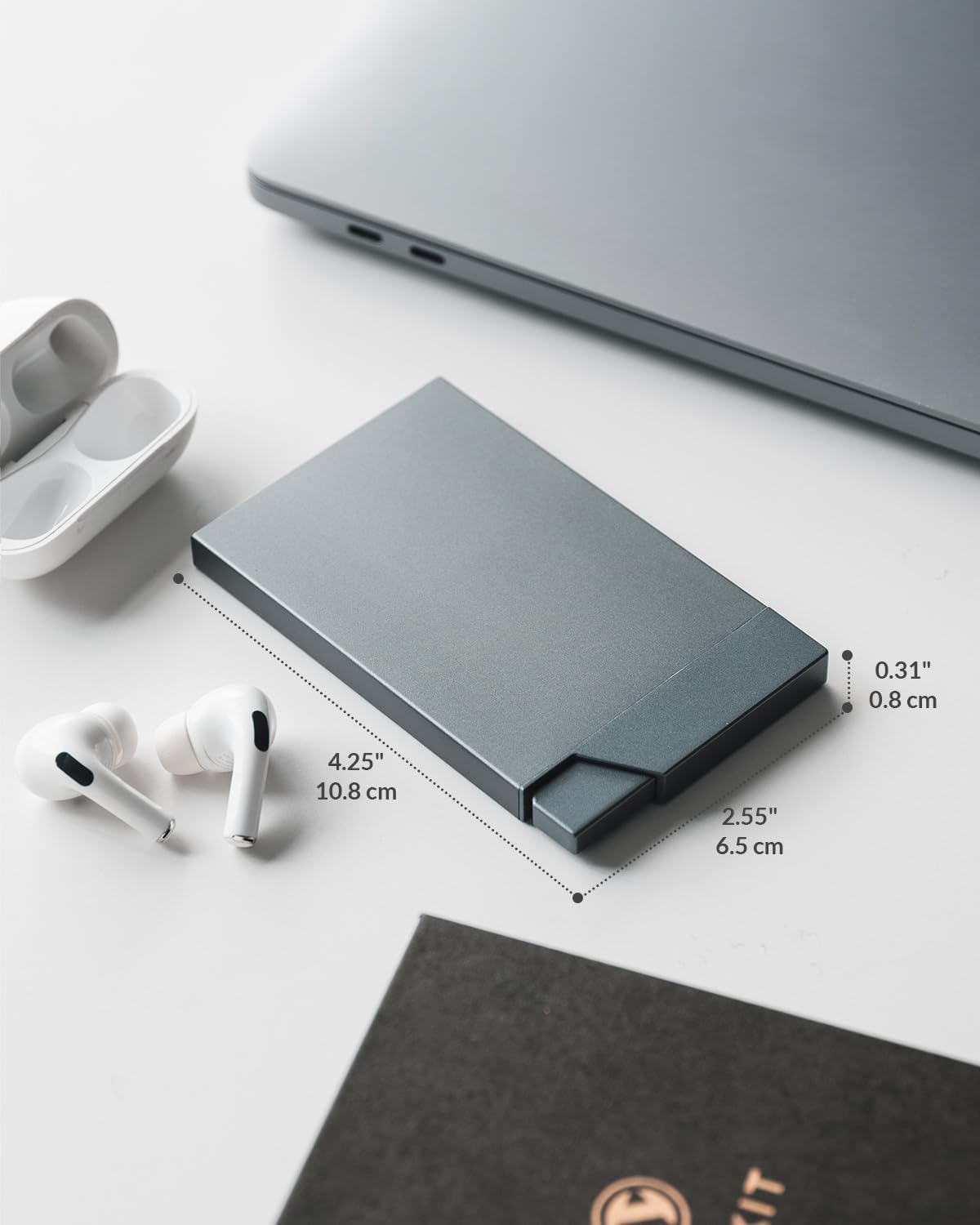 VULKIT Pop up Card Holder Minimalist Credit Card Holder RFID Blocking Slim Metal Card Case for Men or Women(Rose Gold)