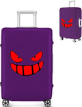 Travel Luggage Cover Thicker Spandex Suitcase Protector Elastic Washable Baggage Covers (L (for 27-28 inch luggage), Purple Eye)