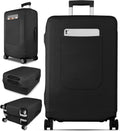 Slohif Luggage Cover for Suitcase Tsa Approved Protector - Luggage Sleeve Suit Case Cover Travel Stretch Large Baggage Case Protective Washable Fit 30-32 Inch Black
