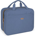 Blue Toiletry Bag, Makeup Organizer, Travel Bag For Women Mens Toiletries, Waterproof with Hanging Hook, Large Capacity