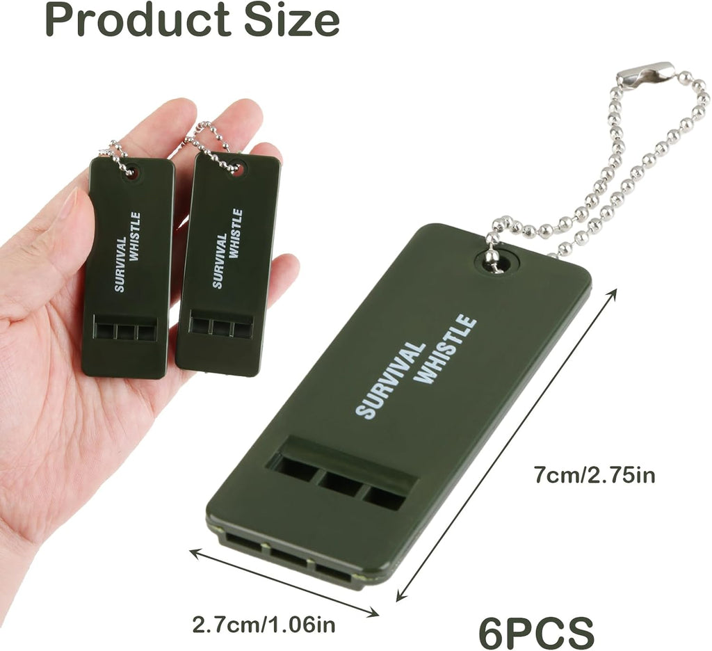 120 dB Emergency Whistles for Teachers, Flat Self Defense Safety Whistle Keychain for Women Outdoor Hiking Dog Signal