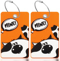 2PCS 2303 Bright Silicone Luggage tag (Orange)