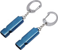 Whistle for Coaches Teachers, Emergency Survival Stainless Steel Whistles 2 Pack with Keychain for Referee Train Hiking Sports Boating Kayak Life Vest Jacket Lifeguard Outdoor Security