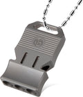 TACRAY Titanium Emergency Survival Whistle, Portable Necklace Whistle, Loud Whistle up to 120~130db, Good for Life Saving, Hiking, Camping, and Pet Training