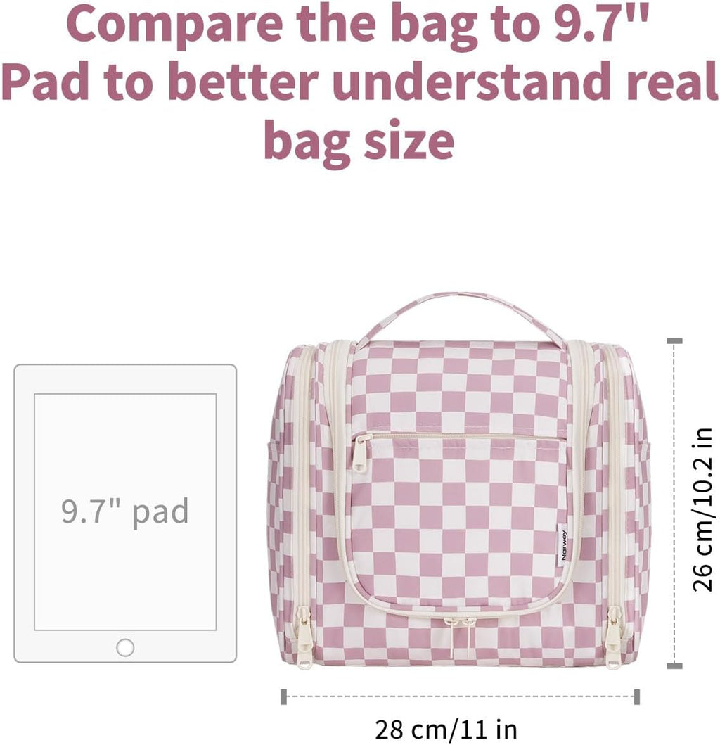 Narwey Hanging Toiletry Bag for Women Travel Makeup Bag Organizer Toiletries Bag for Cosmetics Essentials Accessories