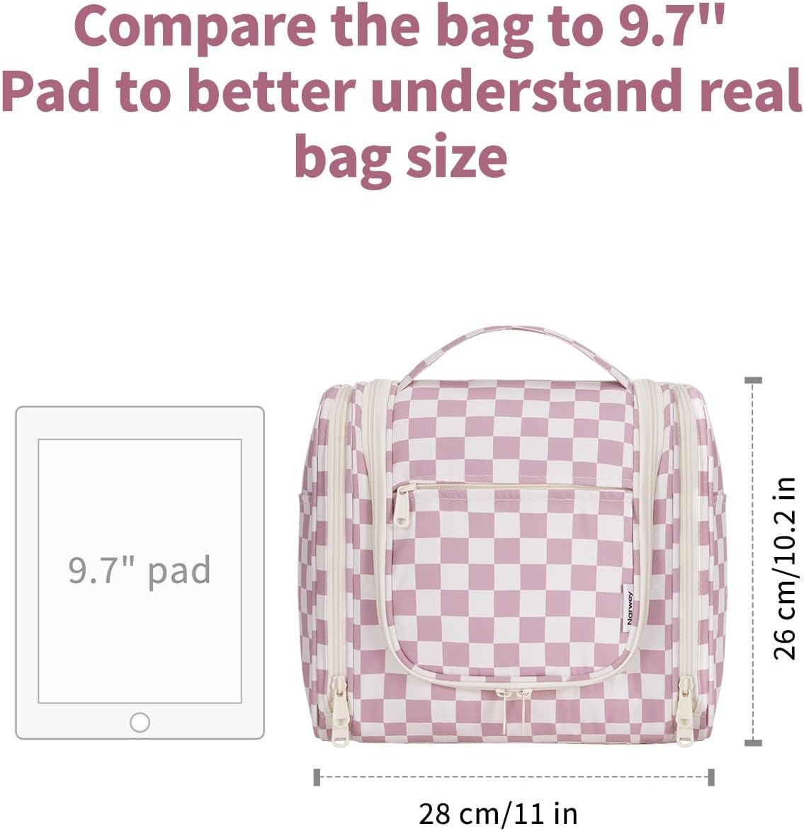 Narwey Hanging Toiletry Bag for Women Travel Makeup Bag Organizer Toiletries Bag for Cosmetics Essentials Accessories