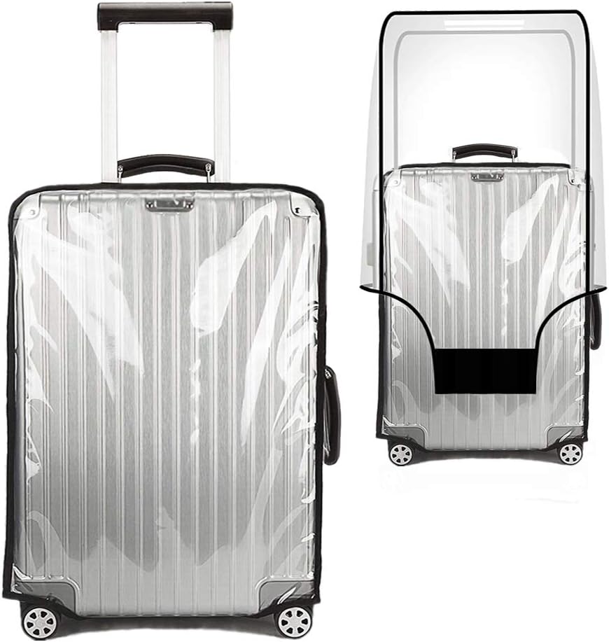 Suitcase Cover for 28" Luggage TSA Approved Clear PVC Thickened Protective Sleeve Waterproof Cover for Wheeled Luggage