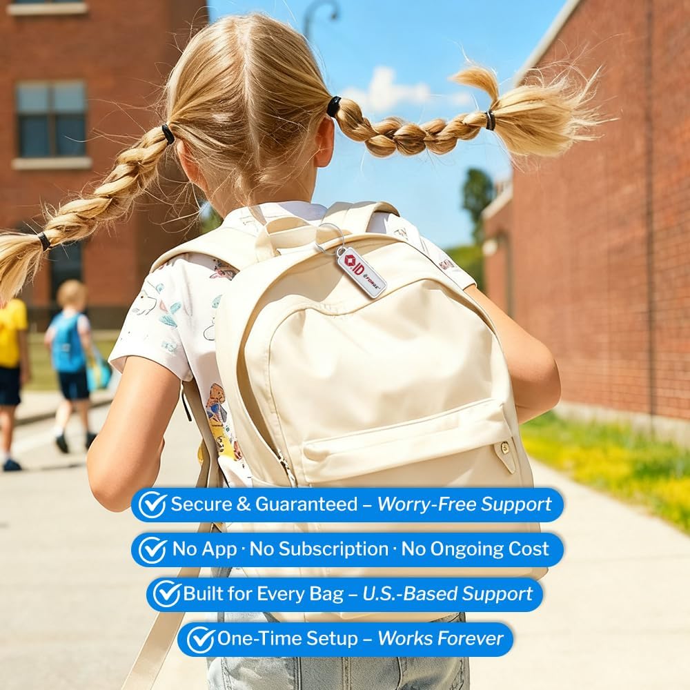 Forge Lost and Found Luggage Tags, Global Luggage Tracking Tag, WorldTracer Compatible, Travel Sentry Powered Baggage ID System for Luggage, Bags, Suitcases, and More (Black 2 Medium 2 Small)